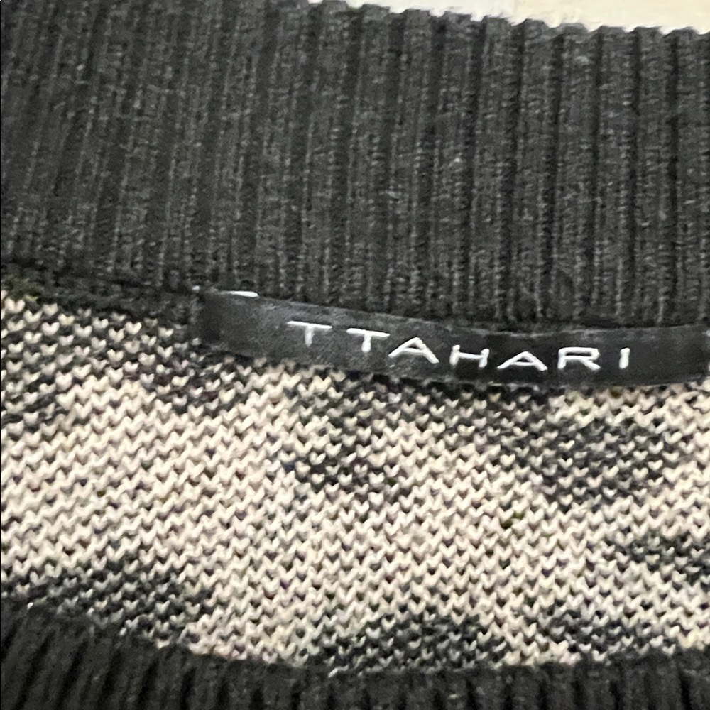 T Tahari Animal Print Sweater - Black and Cream - Picture 2 of 5